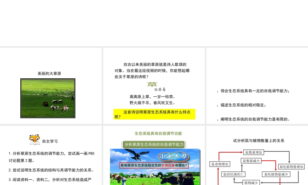 八年级生物上册 6.18.3《生态系统的自我调节》课件1 （新版）苏科版-（新版）苏科级上册生物课件