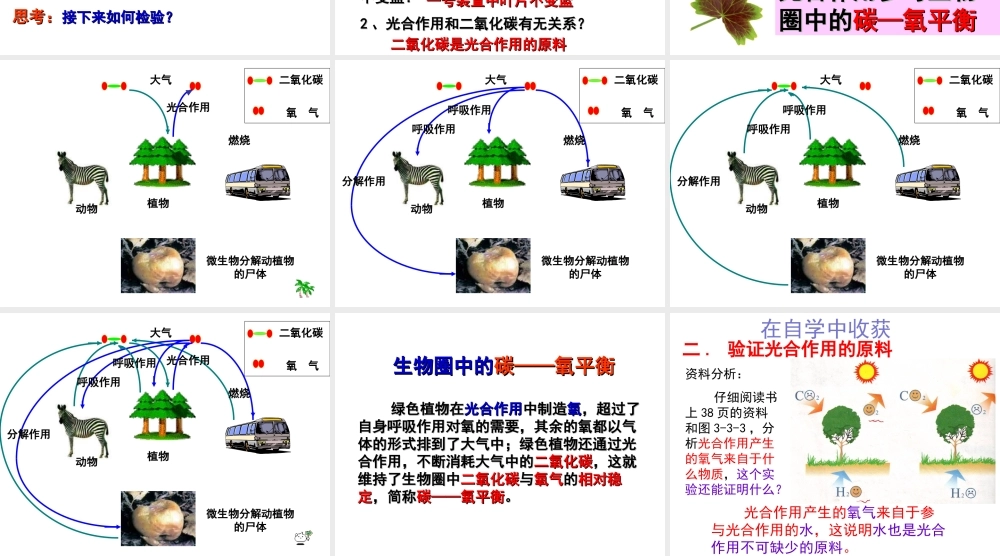 八年级生物上册 第3单元 第3章 第2节 光合作用的原料课件 （新版）冀教版-（新版）冀教版初中八年级上册生物课件