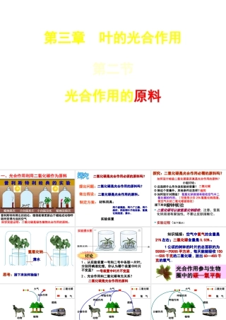 八年级生物上册 第3单元 第3章 第2节 光合作用的原料课件 （新版）冀教版-（新版）冀教版初中八年级上册生物课件