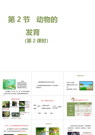 八年级生物上册 7.20.2《动物的发育》第2课时课件 （新版）苏科版-（新版）苏科版初中八年级上册生物课件