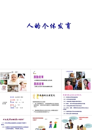 八年级生物上册 7.21.2《人的个体发育》课件 （新版）苏科版-（新版）苏科版初中八年级上册生物课件