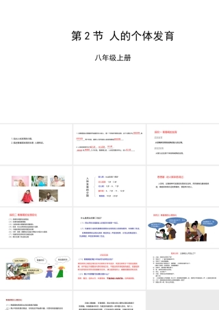 八年级生物上册 7.21.2人的个体发育课件 （新版）苏科版-（新版）苏科级上册生物课件
