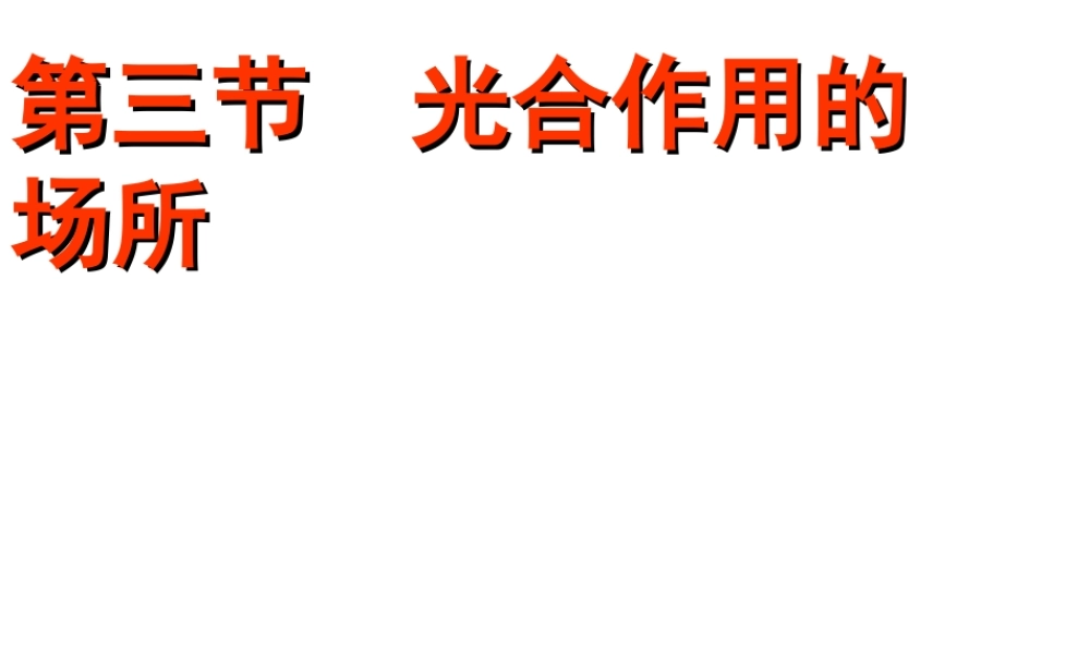 八年级生物上册 第3章 第3节光合作用的场所课件 （新版）冀教版-（新版）冀教版初中八年级上册生物课件