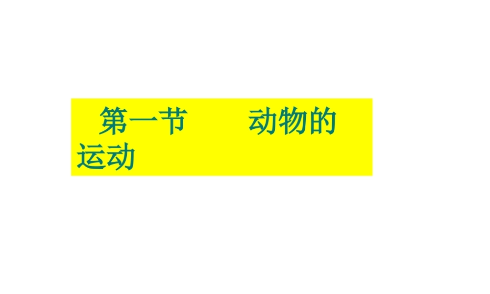 八年级生物上册 9.1 动物的运动教学课件 （新版）北京版-北京级上册生物课件