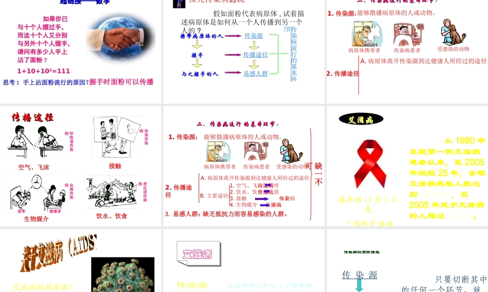 八年级生物上册 传染病及其预防课件 北京版
