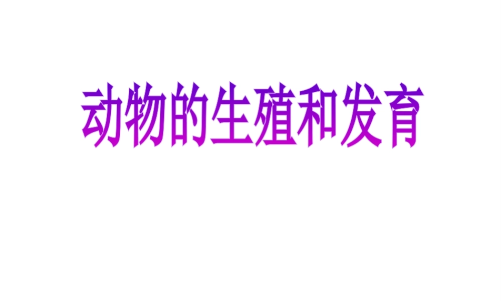 八年级生物上册 第4单元 第2章 动物的生殖和发育课件 （新版）济南版-（新版）济南版初中八年级上册生物课件
