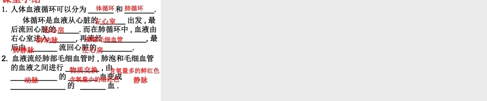 八年级生物上册 第15章 第1节人体内物质的运输课件4 （新版）苏科版-（新版）苏科级上册生物课件