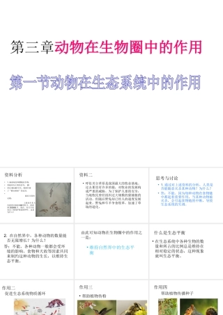 八年级生物上册 动物在生物圈中的作用课件 新人教版