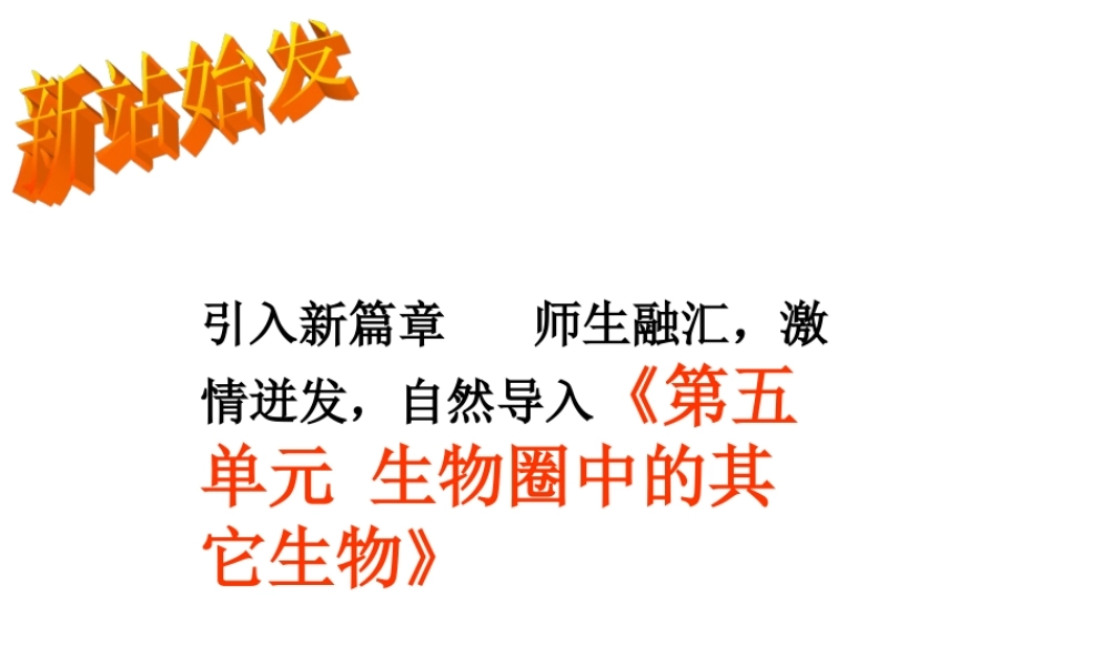 八年级生物上册 第5单元 第1章 第1节《腔肠动物和扁形动物》课件 （新版）新人教版-（新版）新人教版初中八年级上册生物课件