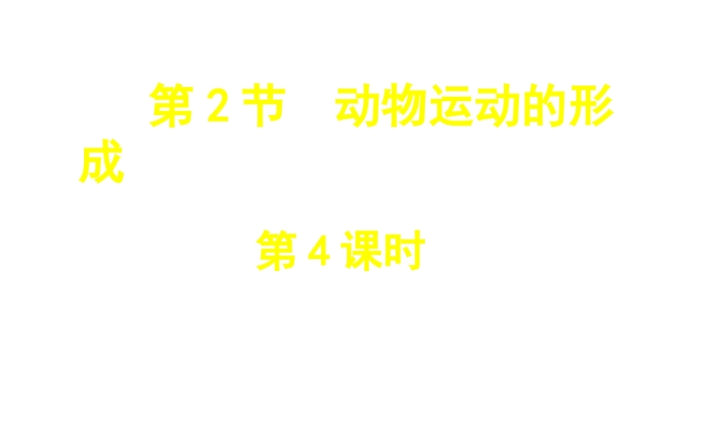 八年级生物上册 第15章 第2节 动物运动的形成课件4（新版）北师大版