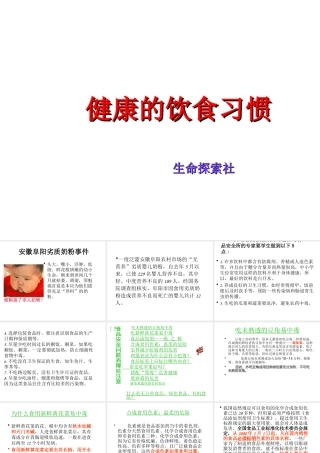 八年级生物上册 健康的饮食习惯课件 人教新课标版