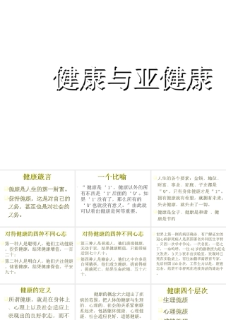 八年级生物上册 健康与亚健康课件 人教新课标版
