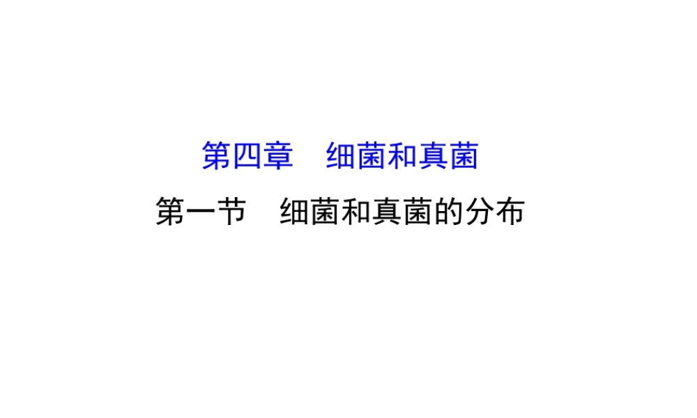 八年级生物上册 探究导学课型 5.4.1 细菌和真菌的分布课件 （新版）新人教版-（新版）新人教版初中八年级上册生物课件