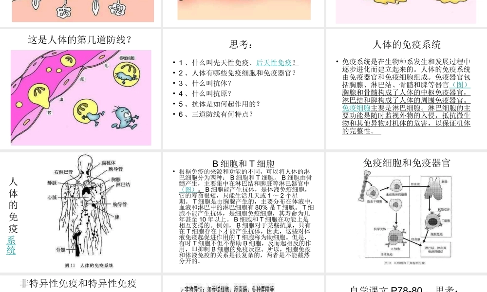 八年级生物上册 免疫与计划免疫1课件 人教新课标版