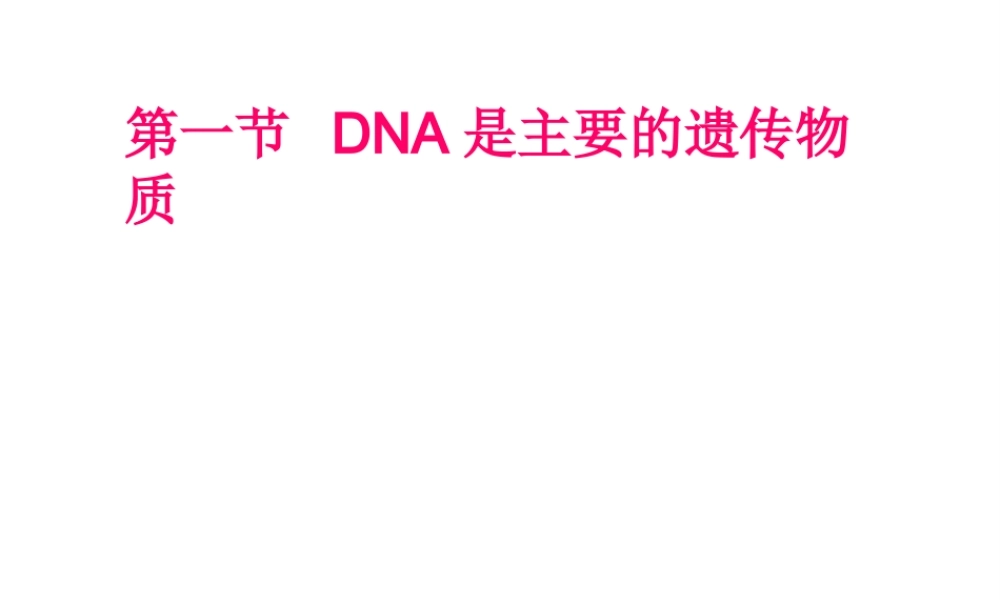 八年级生物上册 第15章第一节DNA是主要的遗传物质精品课件2 苏教版