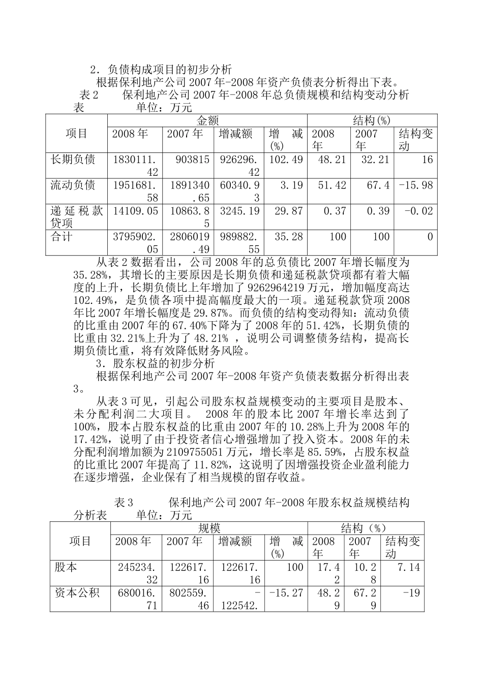 保利房地产公司财务报表分析研究 财务会计学专业_第3页
