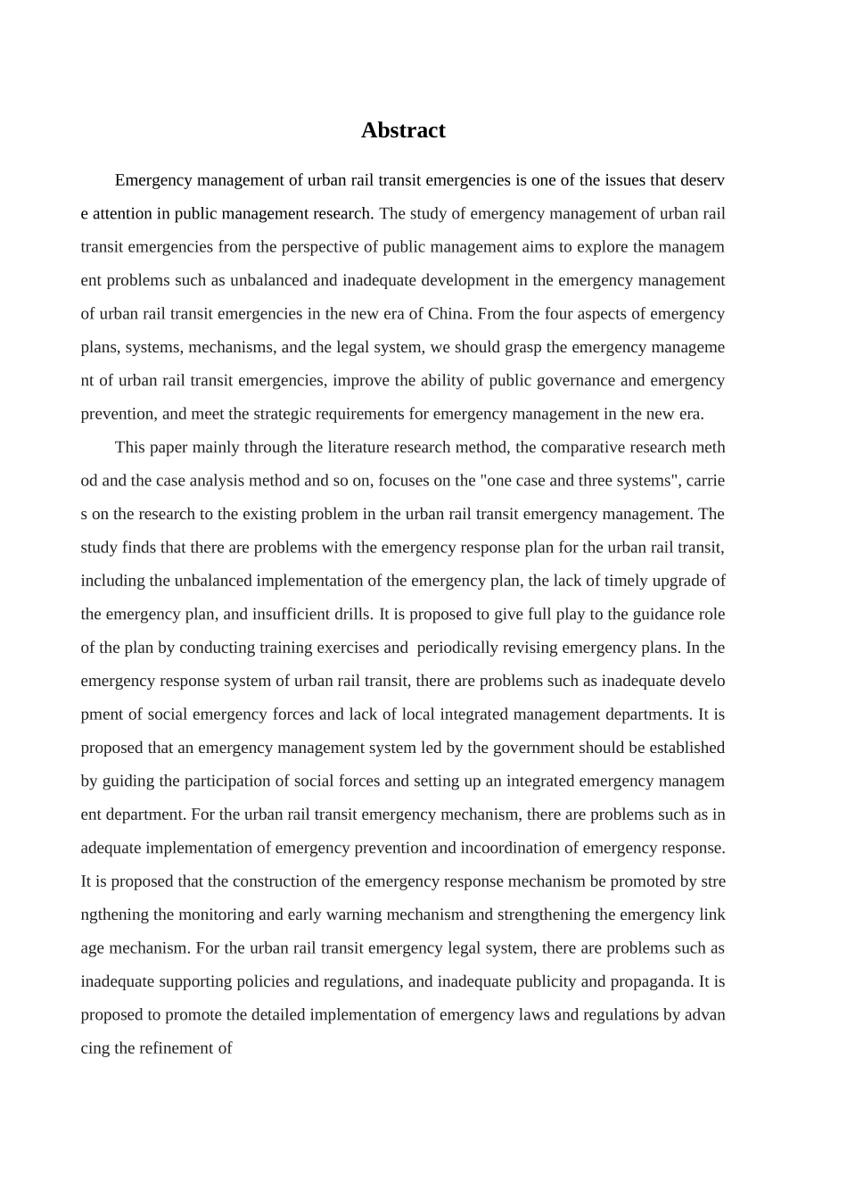 城市轨道交通突发事件应急管理研究分析 交通运输管理专业_第3页