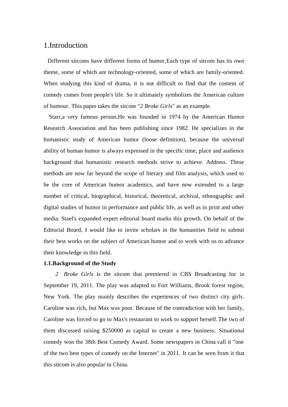 从情景喜剧《破产姐妹》看美式幽默分析研究  英语学专业_第2页