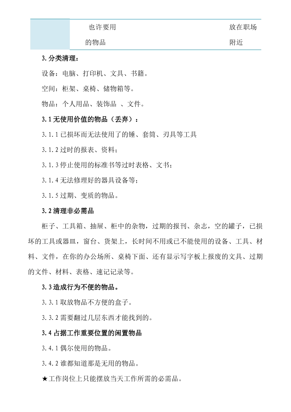 龙雀令工商办公及后勤管理制度(5S)执行书_第3页