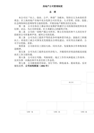企业管理房地产公司管理制度