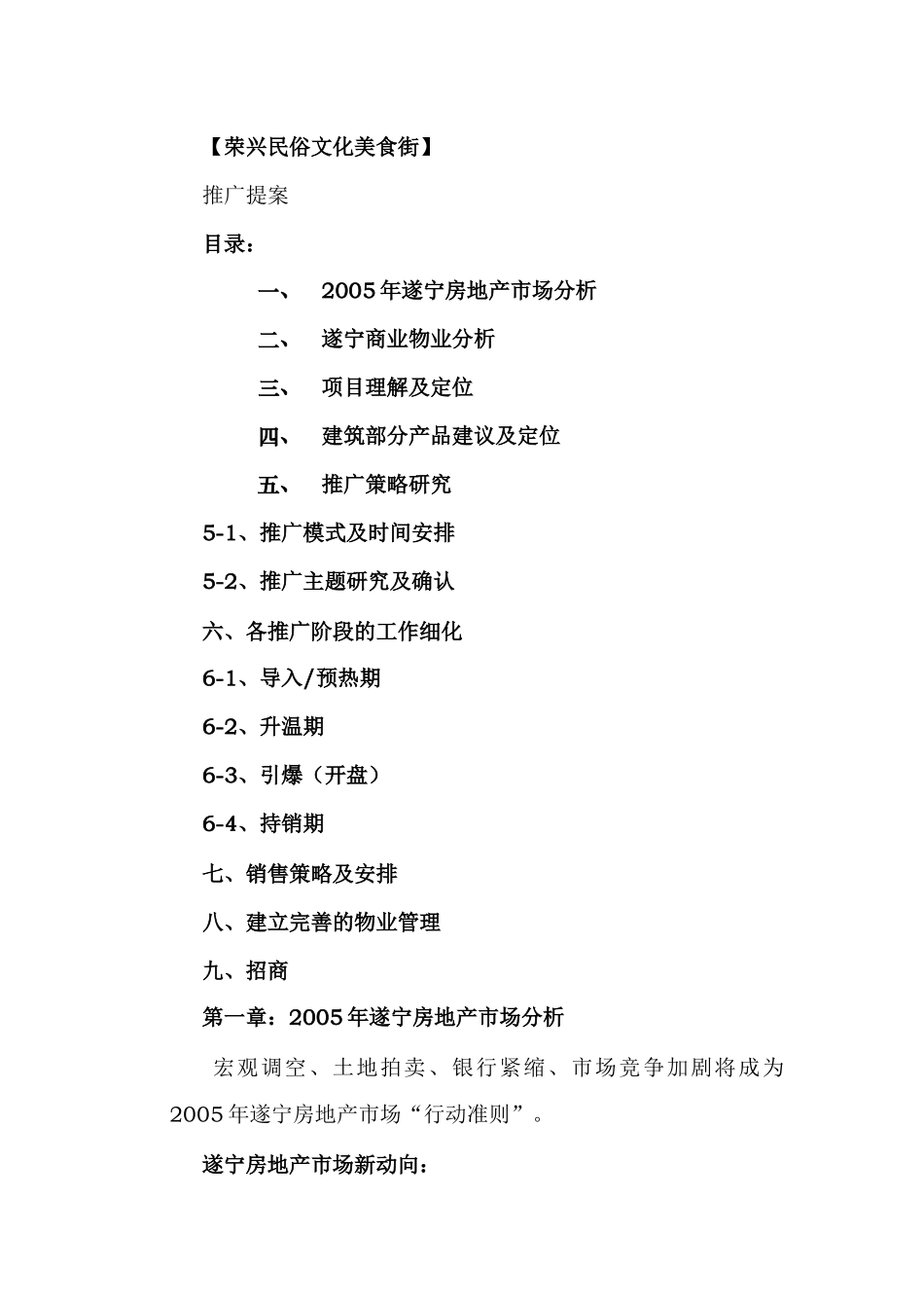 荣兴民俗文化美食街推广提案_第1页