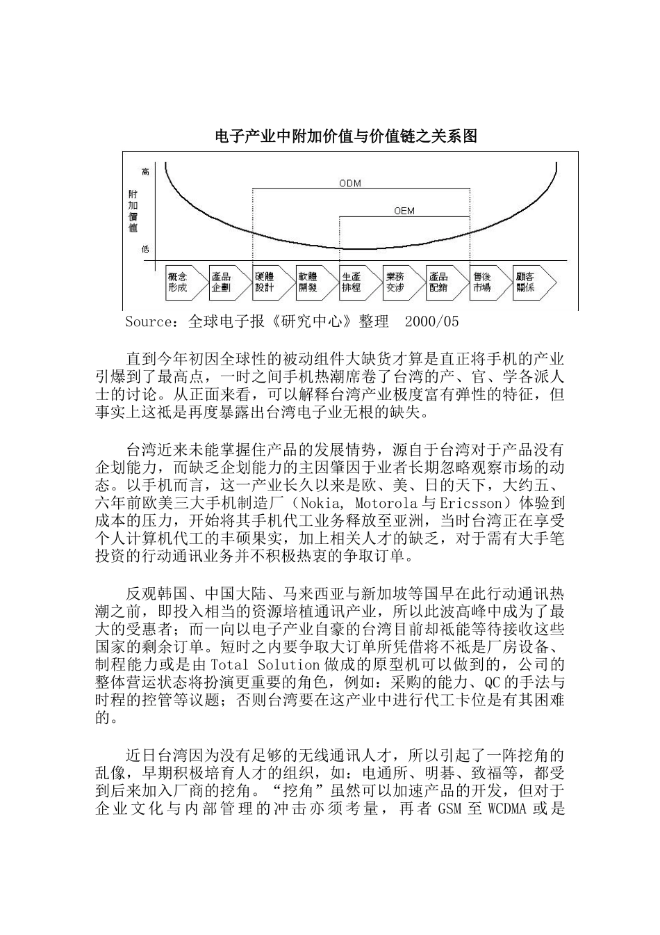 通讯产业发展现况--台湾GSM手机产业将面临的挑战_第3页