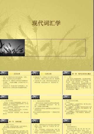 现代汉语词汇学文档课件