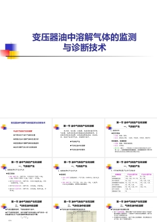 变压器油中溶解气体的在线监测