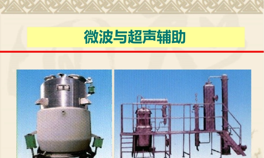 超声及微波辅助萃取