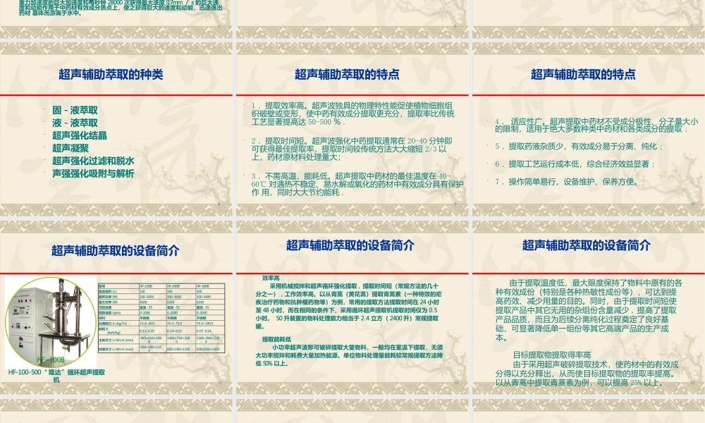 超声及微波辅助萃取