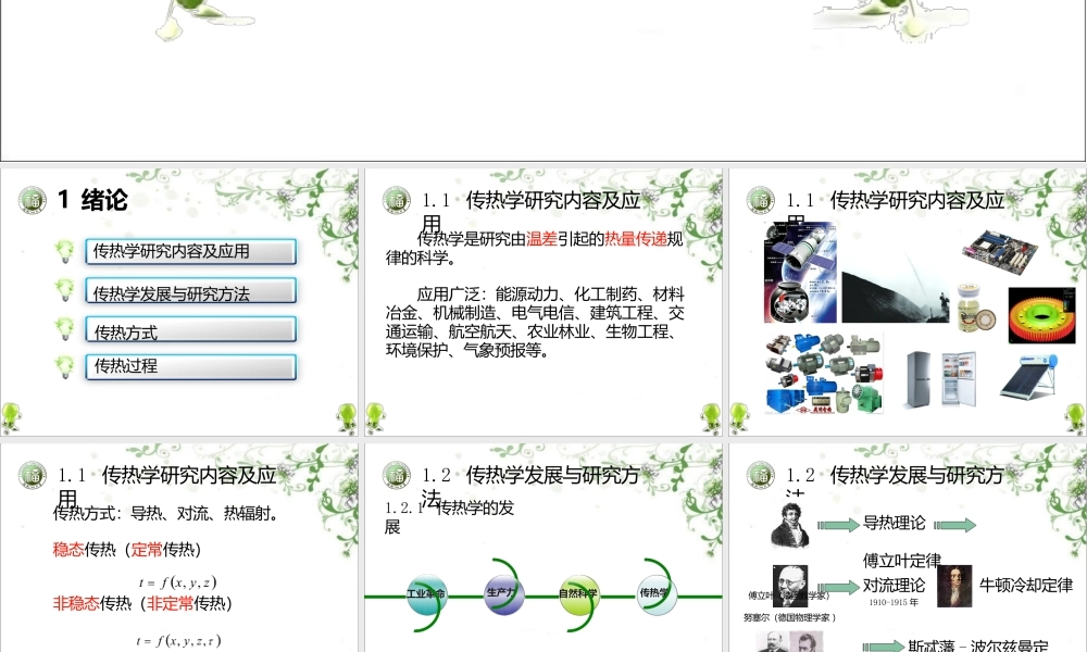 传热传质学综述