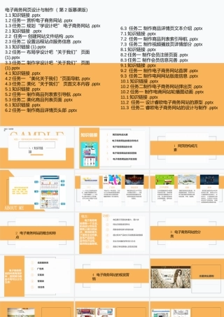 电子商务网页设计与制作（第2版慕课版）全套完整教学课件