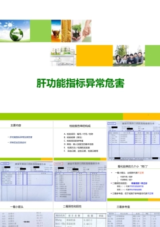 肝功能指标异常及危害课件