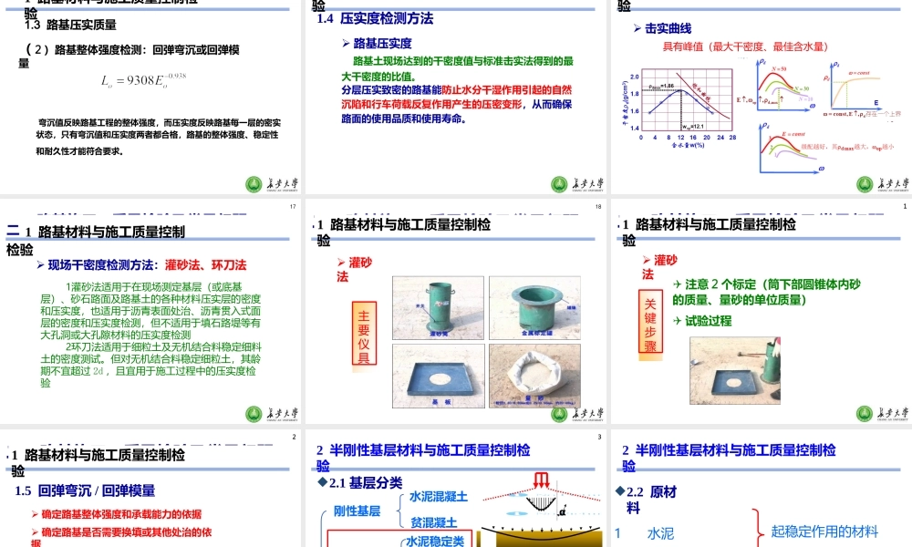 高等级公路路基路面施工质量控制与检测