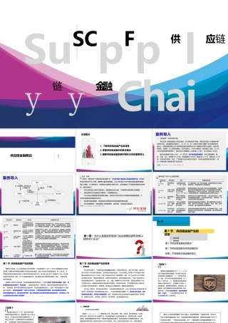 供应链金融-课件全套第1--8章供应链金融概论---供应链金融未来发展
