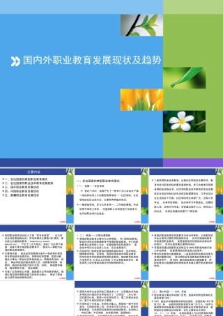 国内外职业教育发展现状及趋势