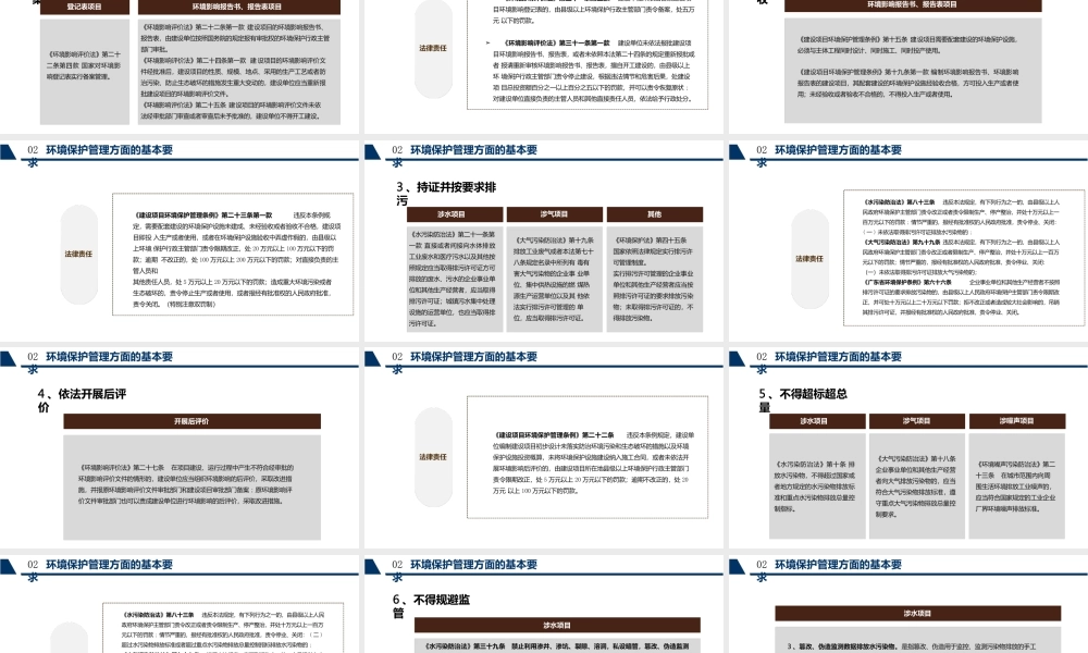 环保法律法规对企业的基本要求
