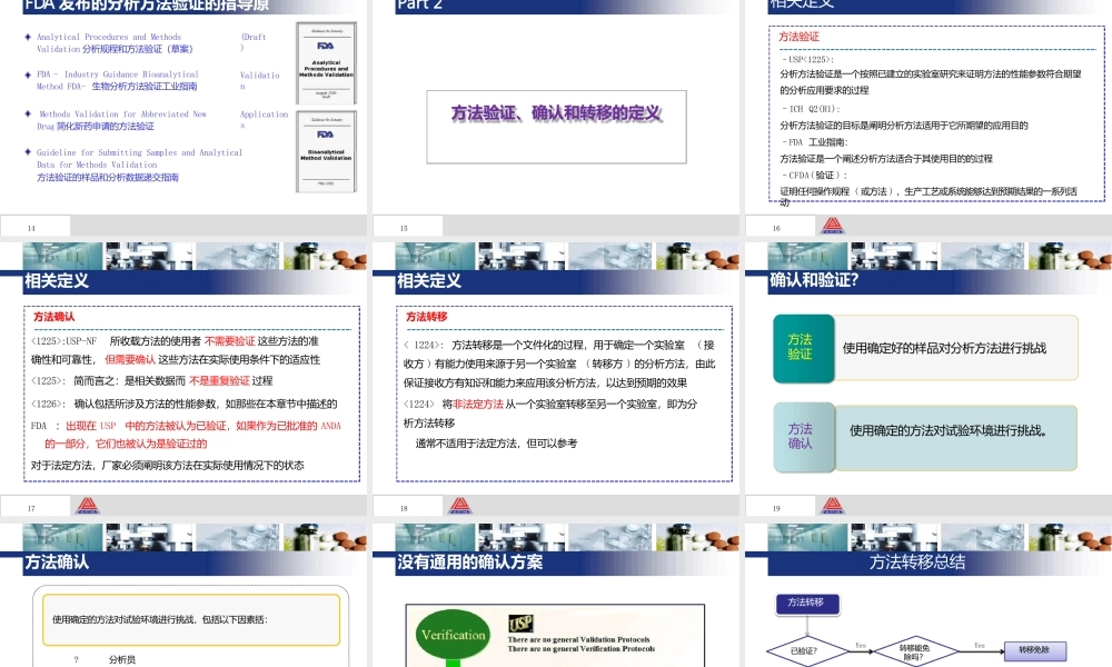 基于风险评估的方法学验证GMP培训