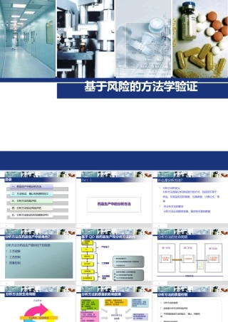 基于风险评估的方法学验证GMP培训
