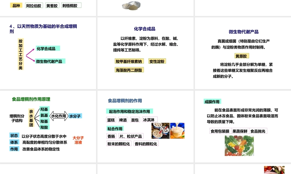 食品添加剂-增稠剂教学课件