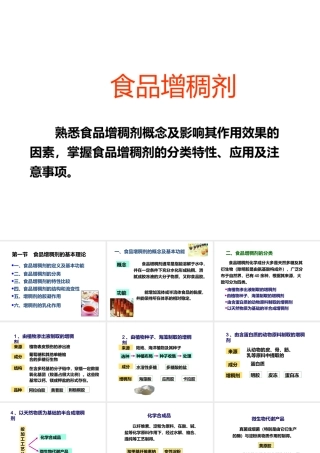 食品添加剂-增稠剂教学课件