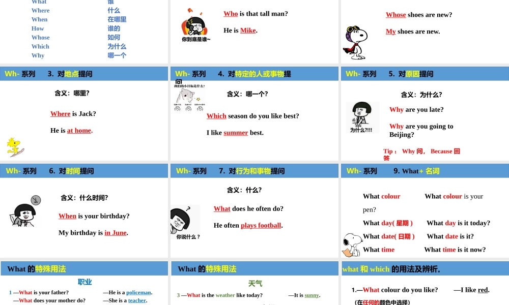 小升初六年级-小学英语-疑问词-特殊疑问句