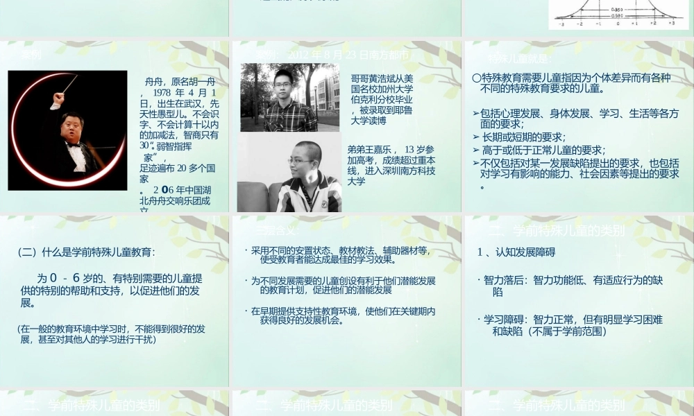 学前特殊儿童教育全套课件