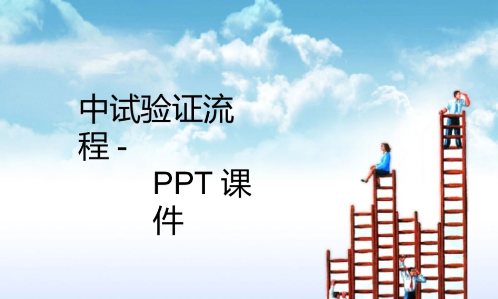 中试验证流程-课件
