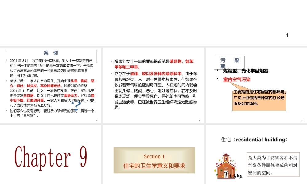 住宅与办公场所卫生公共场所卫生课件