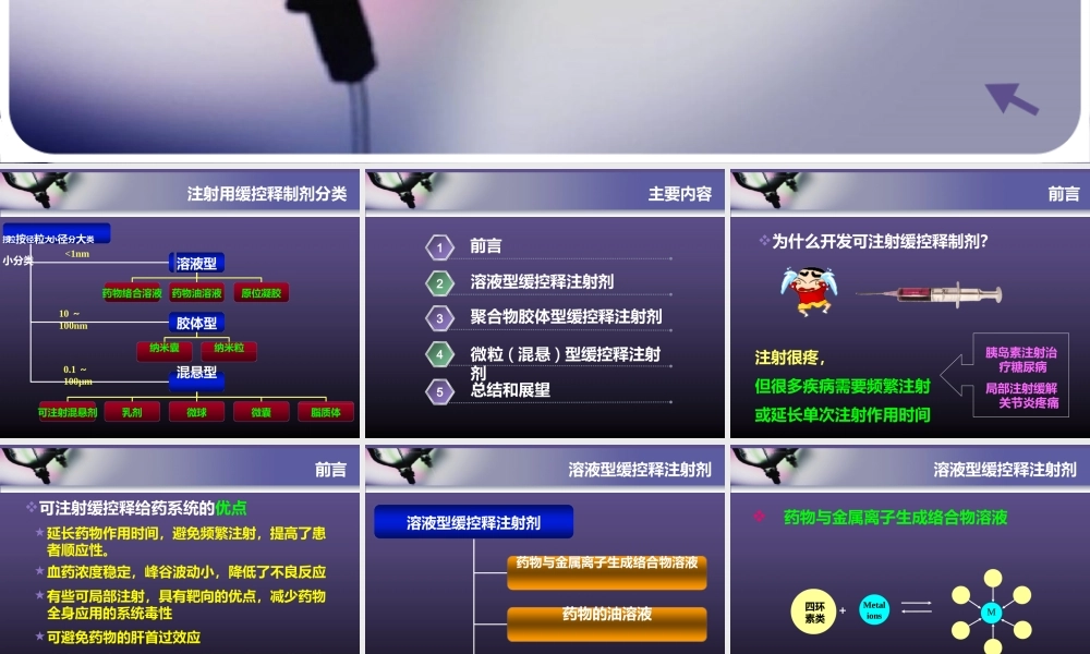 注射用缓控释给药系统课件