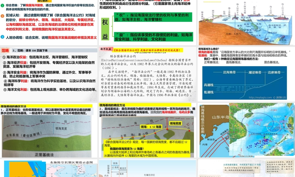 高中地理-海洋权益与海洋发展战略教学课件设计