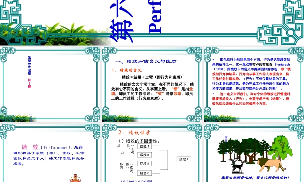 绩效评估与绩效考核模版