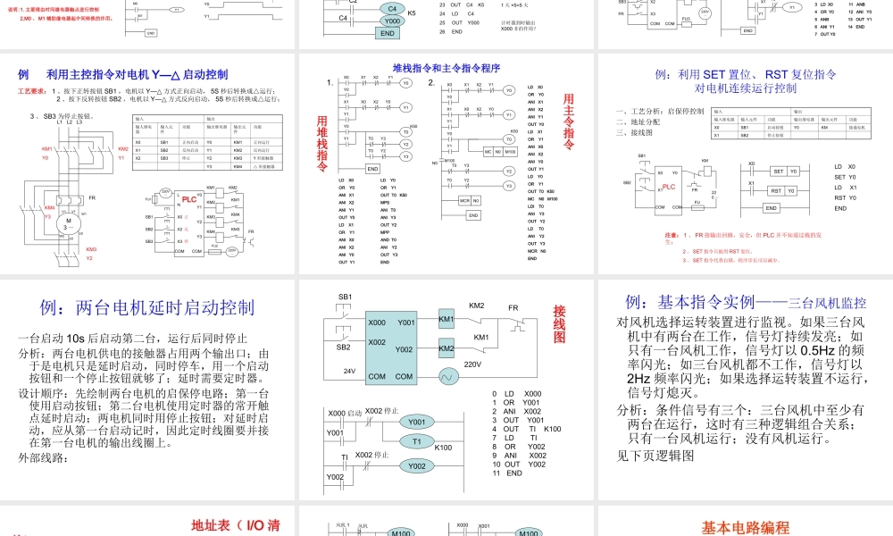 三菱plc编程案例--经典案例