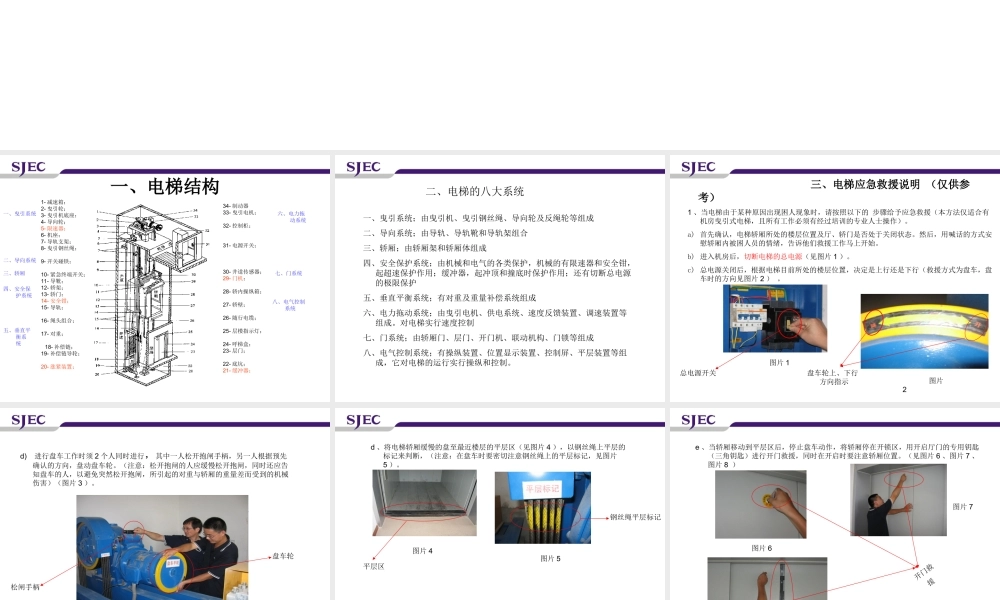 应急救援说明(电梯)中文版